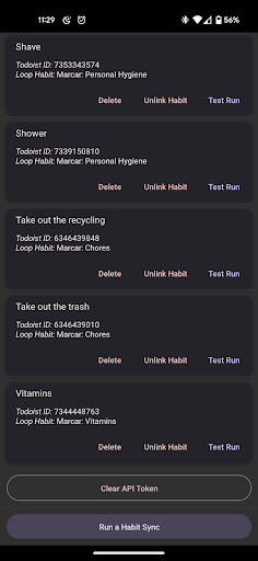 Habit Sync for Todoist Screen 3
