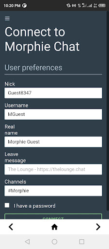 Android application Chat Rooms screenshort