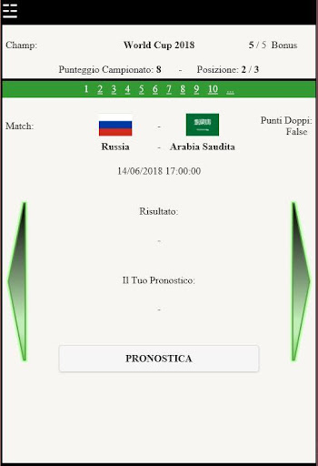 Android application TotoRisultato screenshort