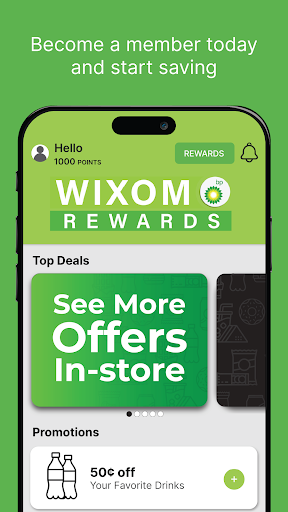 Android application Wixom BP Rewards screenshort