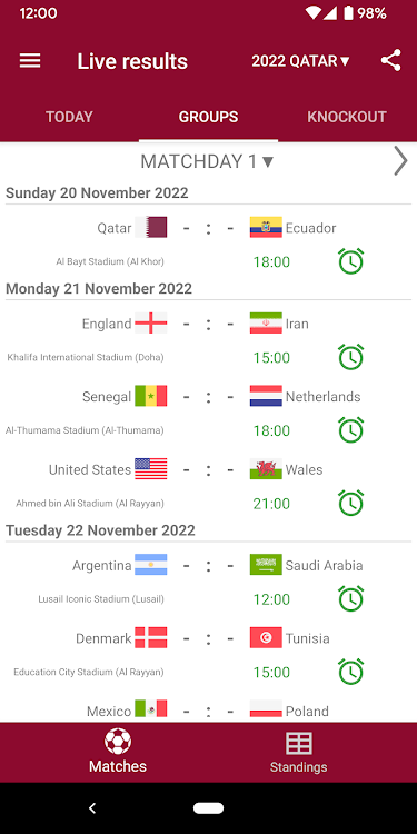 Live Scores for World Cup 2022 - 3.3.0 - (Android)