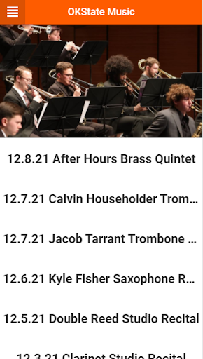 Android application Okstate Music screenshort