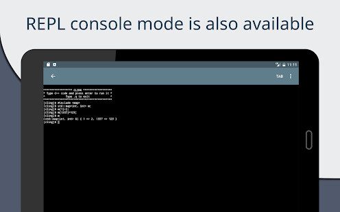 Cxxdroid - C/C++ compiler IDE Ekran görüntüsü