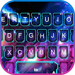 Cover Image of Download Galaxy Neon Rocket Keyboard Th  APK