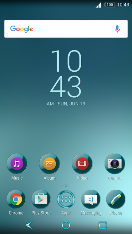 Shiny Cyan Theme for Xperia - 1.6.0 - (Android)
