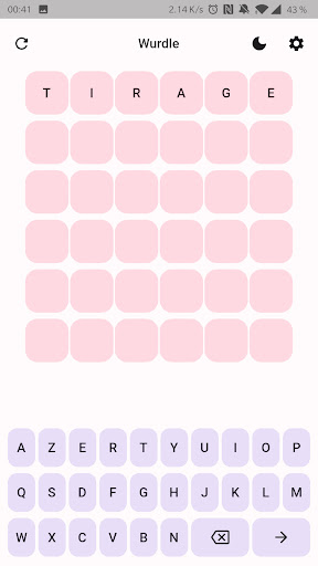 Android application Wurdle screenshort