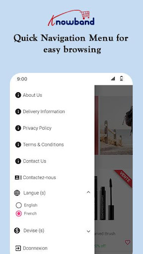 Nautica PrestaShop Mobile App Screen 2