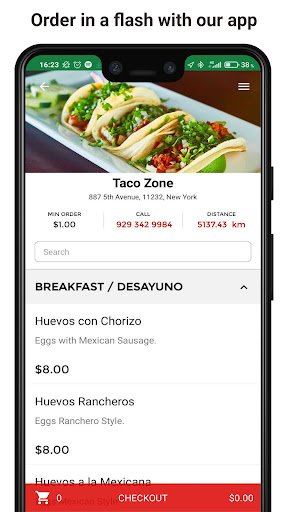 Taco Zone Screen 2