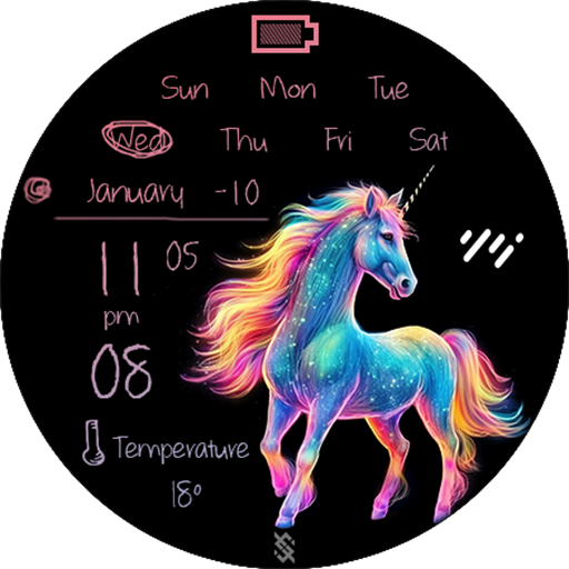 BFF44 - Neon Art Unicorn logo