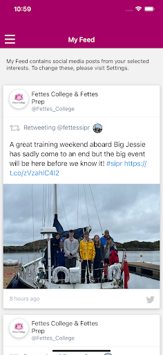 Android application Fettes College, Edinburgh screenshort