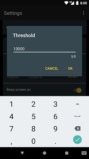 Lux Light Meter Screen 3