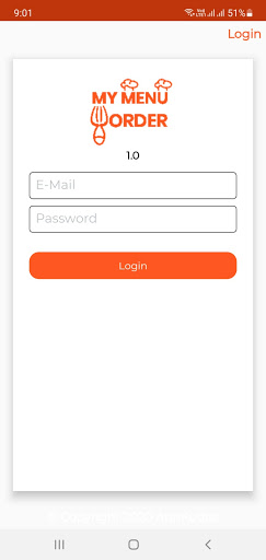 Android application My Menu Order 1.0 screenshort