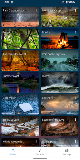 Android application White noise & nature sounds screenshort