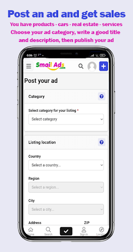 Classifieds ads in Sweden Screenshot