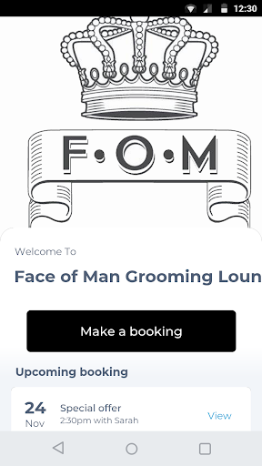 Android application Face of Man Grooming Lounge screenshort
