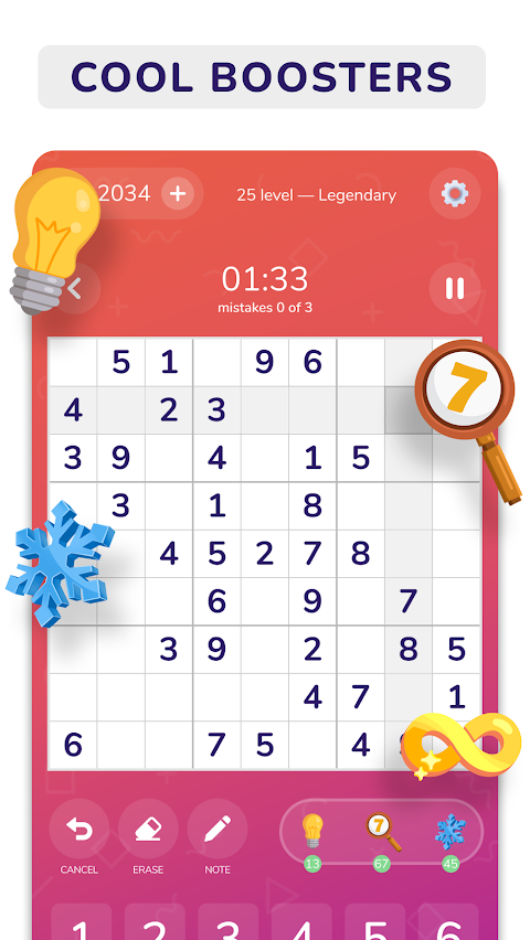 Sudoku - 数独ブースト-パズル数独ゲームのおすすめ画像2