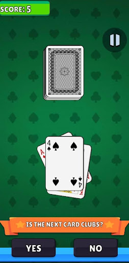 Higher Lower Cards Screen 3