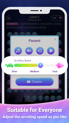 Scrolling Words Bubble - Find Words & Word Puzzle screenshots 5