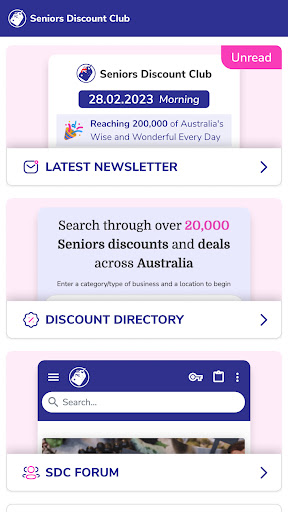 SDC App - For Aussies Over 60 Screen 2