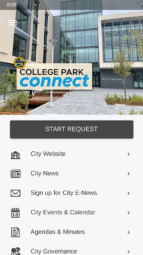 Android application College Park Connect screenshort