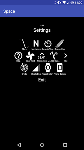 Space Watchface and Widget Screenshot