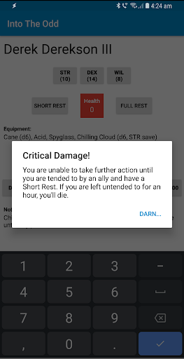 Into The Odd character app (Un Screen 3