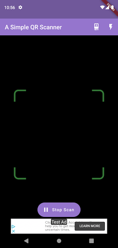 A Simple QR Scanner Screen 2