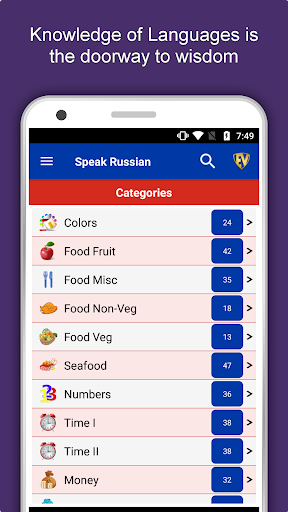 Screenshot of Learn Russian Language Offline