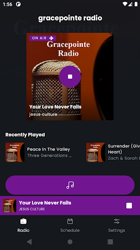 Android application gracepointe radio screenshort