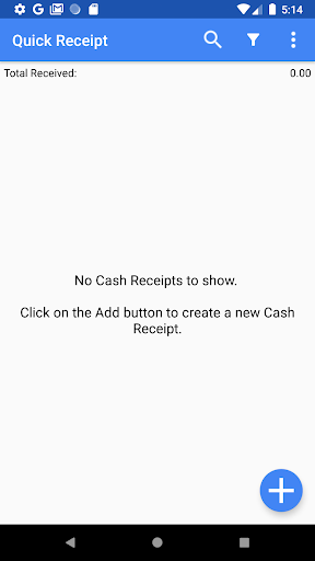 Android application Quick Receipt screenshort