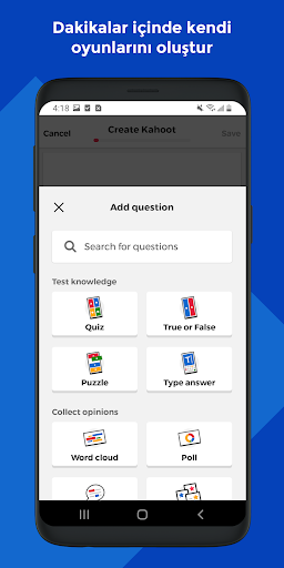 Kahoot! Quiz Oluştur ve Oyna ekran görüntüsü