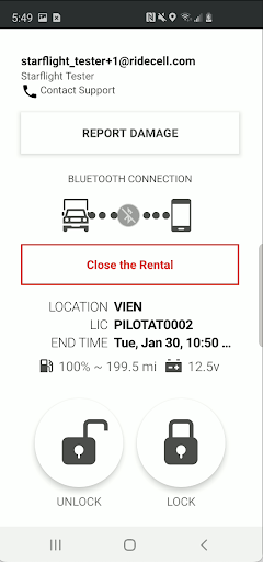 Arval Fleet Sharing Screen 3