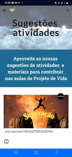 Android application Projeto de Vida nas Escolas screenshort