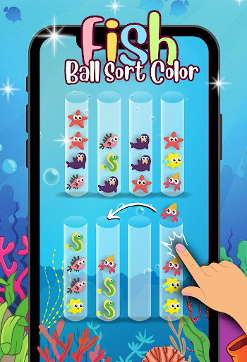 Android application Ball Sort - Fish Sort Puzzle screenshort