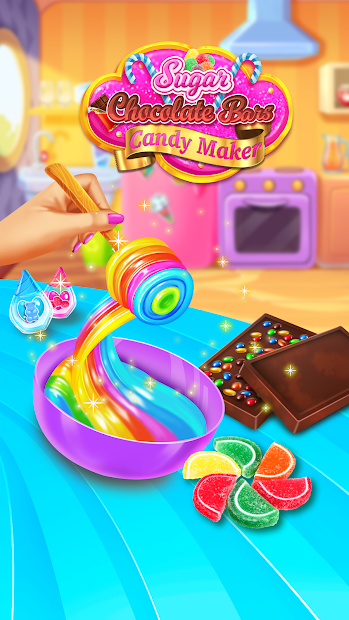 Captura de Pantalla 7 Sweet Rainbow Candy Cooking android