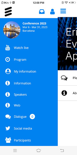 Ericsson Events Screen 3