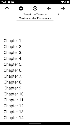 Android application Book, Tartarin de Tarascon screenshort