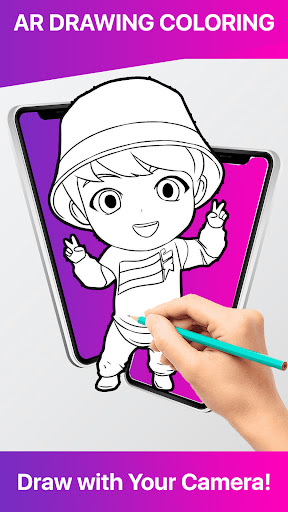 AR Draw Coloring Tiny Tan BTS Screen 3
