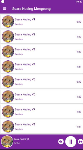 Android application Suara Kucing Mengeong screenshort