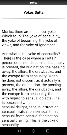 Buddhism: Yokes Sutta Screen 2