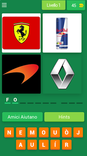 Android application 4 picture one word screenshort