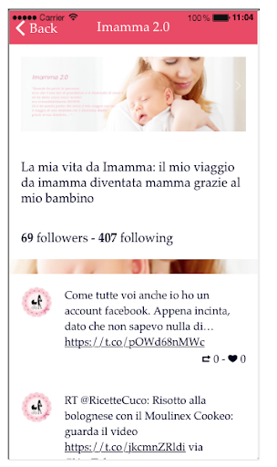 Android application Mamma 2.0 screenshort
