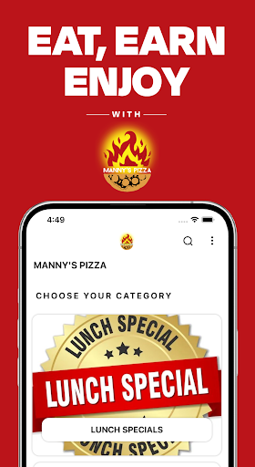 Android application Manny's Pizza screenshort