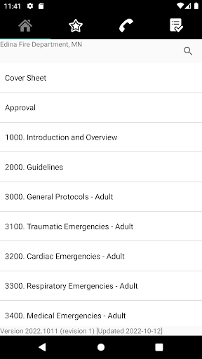 Edina Fire Paramedic Protocols Screen 3