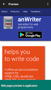 anWriter free HTML editor Apk 4