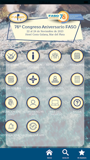 Android application 76º CONGRESO ANIVERSARIO screenshort