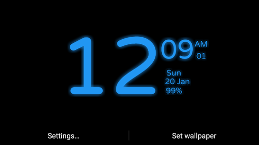 Digital Clock Wallpaper Screen 2