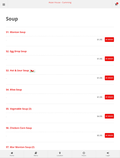 Asian House Cumming Ordering