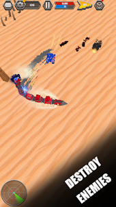 Metal worm: Dune snake 3D