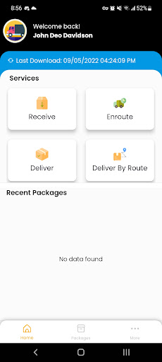 Android application PackageTracker screenshort